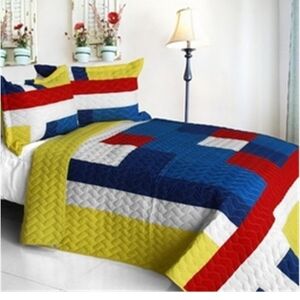Vibrant Multicolor Patchwork Comforter Set